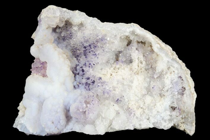 Purple Fluorite & Chalcedony Geode Section - Fluorescent! #182424